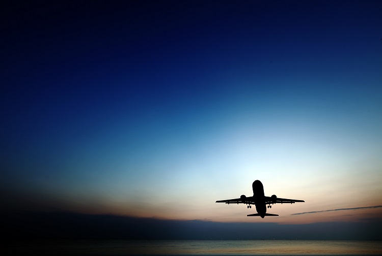 open sky with airplane