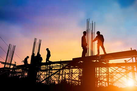 workers building new structure