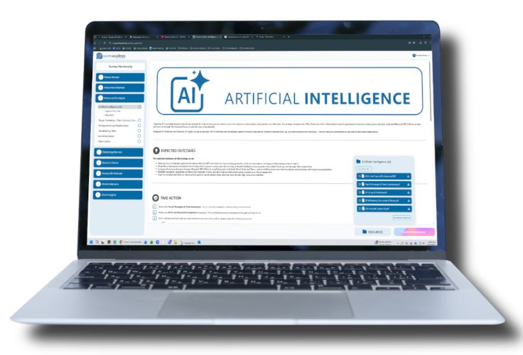 Laptop Showcasing Academy