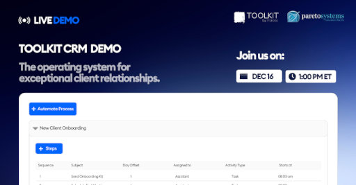 TOOLKIT CRM: LIVE DEMO